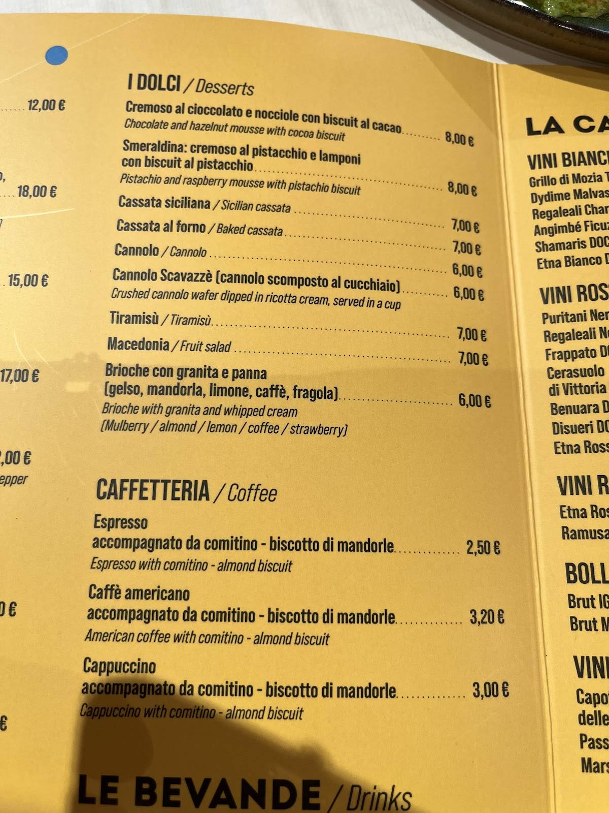 Menu di I Banchi - Ristorante 