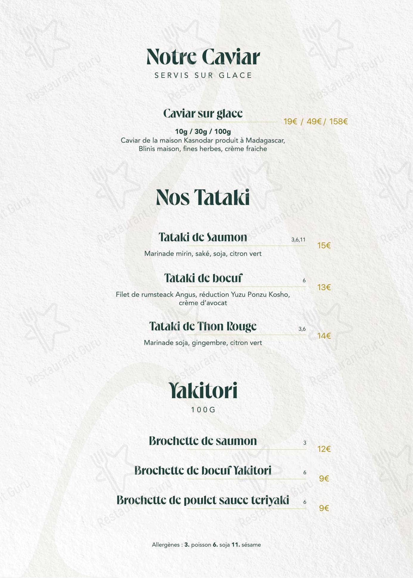 Menu pour ITZA LA PYRAMIDE - Menu bar