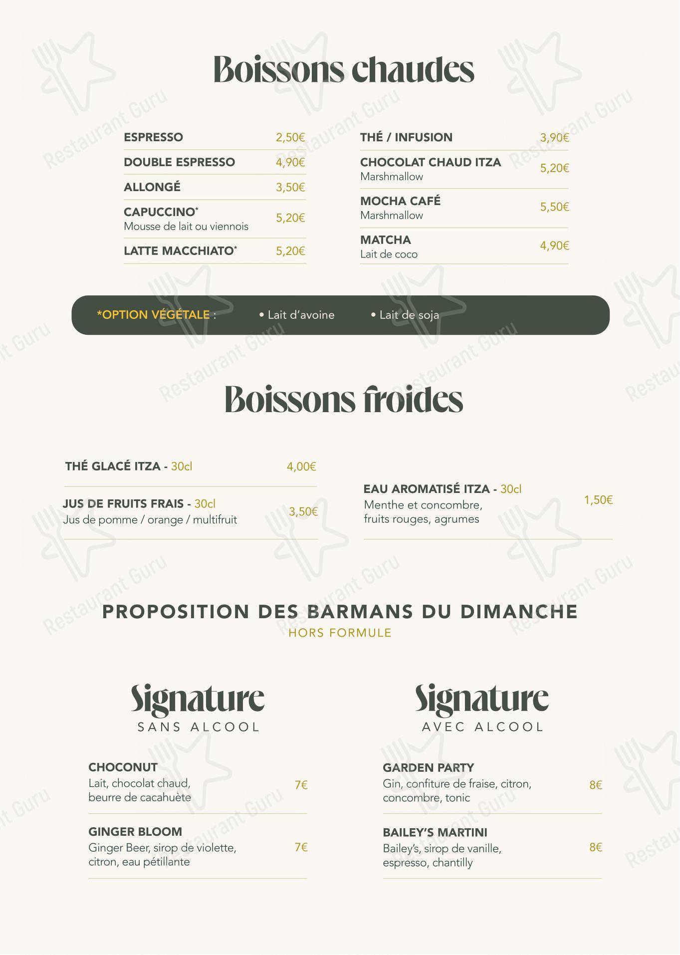 ITZA LA PYRAMIDE dans Vendenheim - Menu