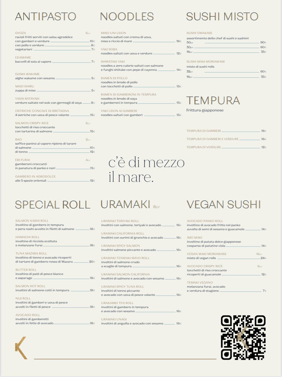 Menu di Kukai 