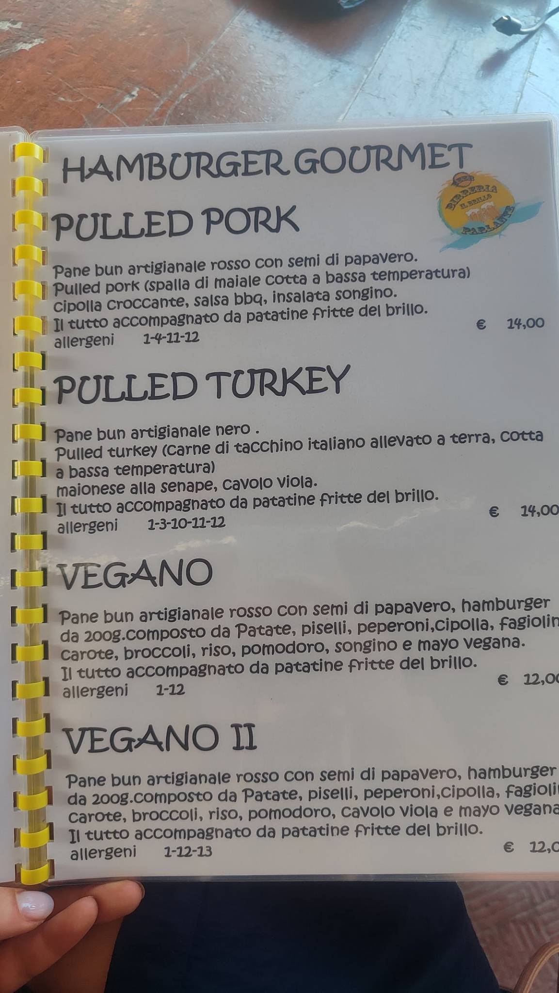 Menu di Il Brillo Parlante 