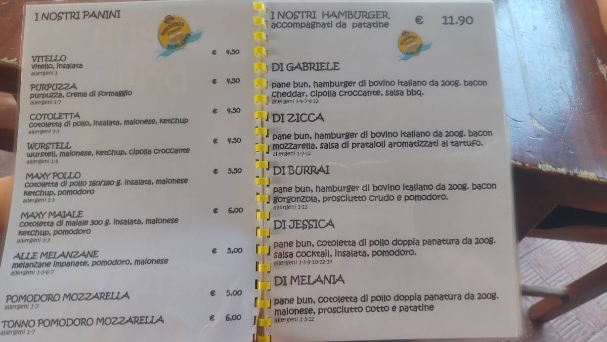 Menu di Il Brillo Parlante 
