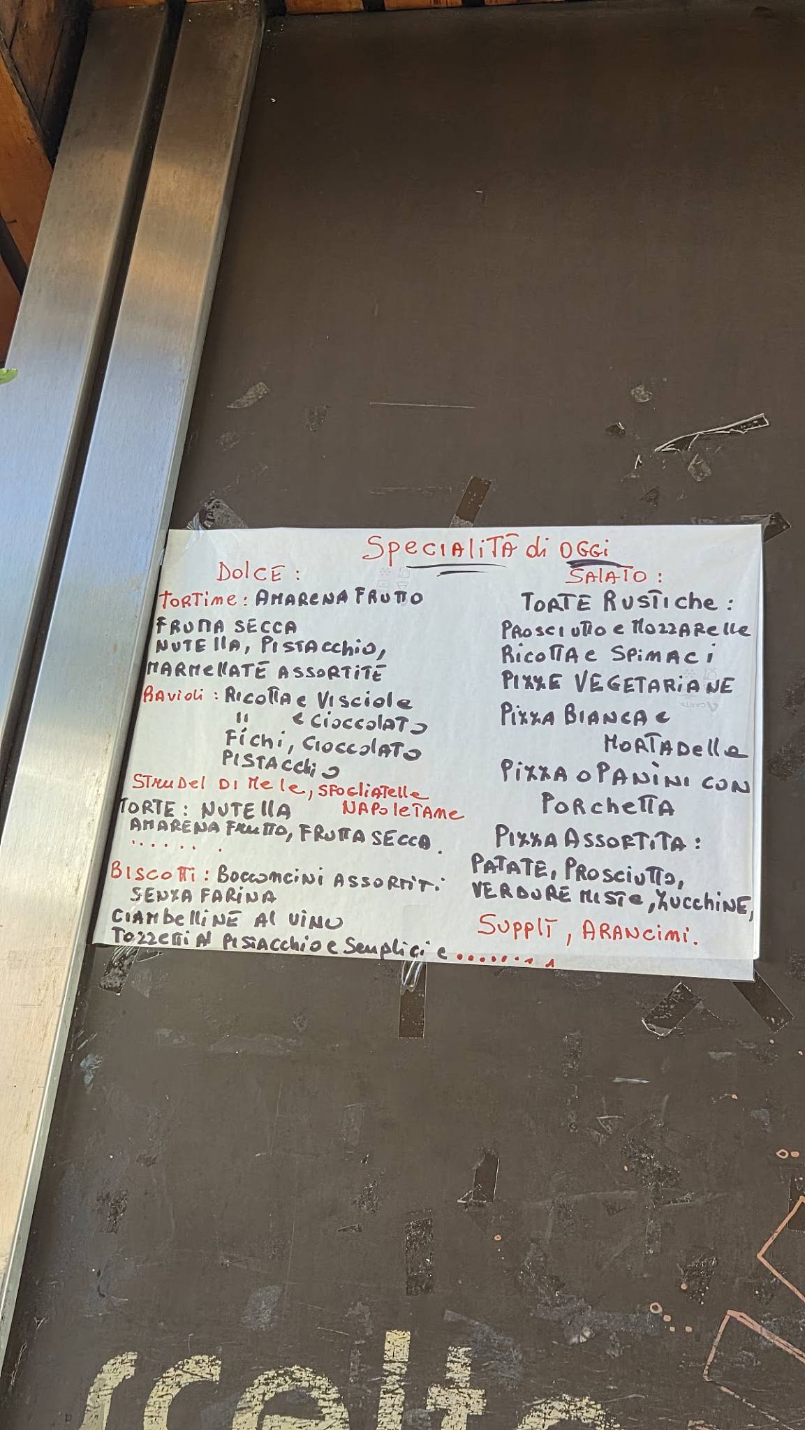 Menu di Il Fornaio 