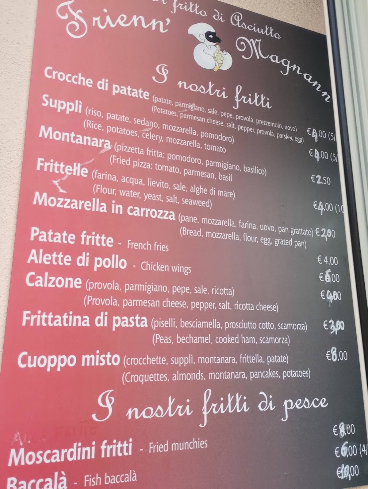 Menu di Il Fritto di paciullo Frienn' Magnann 