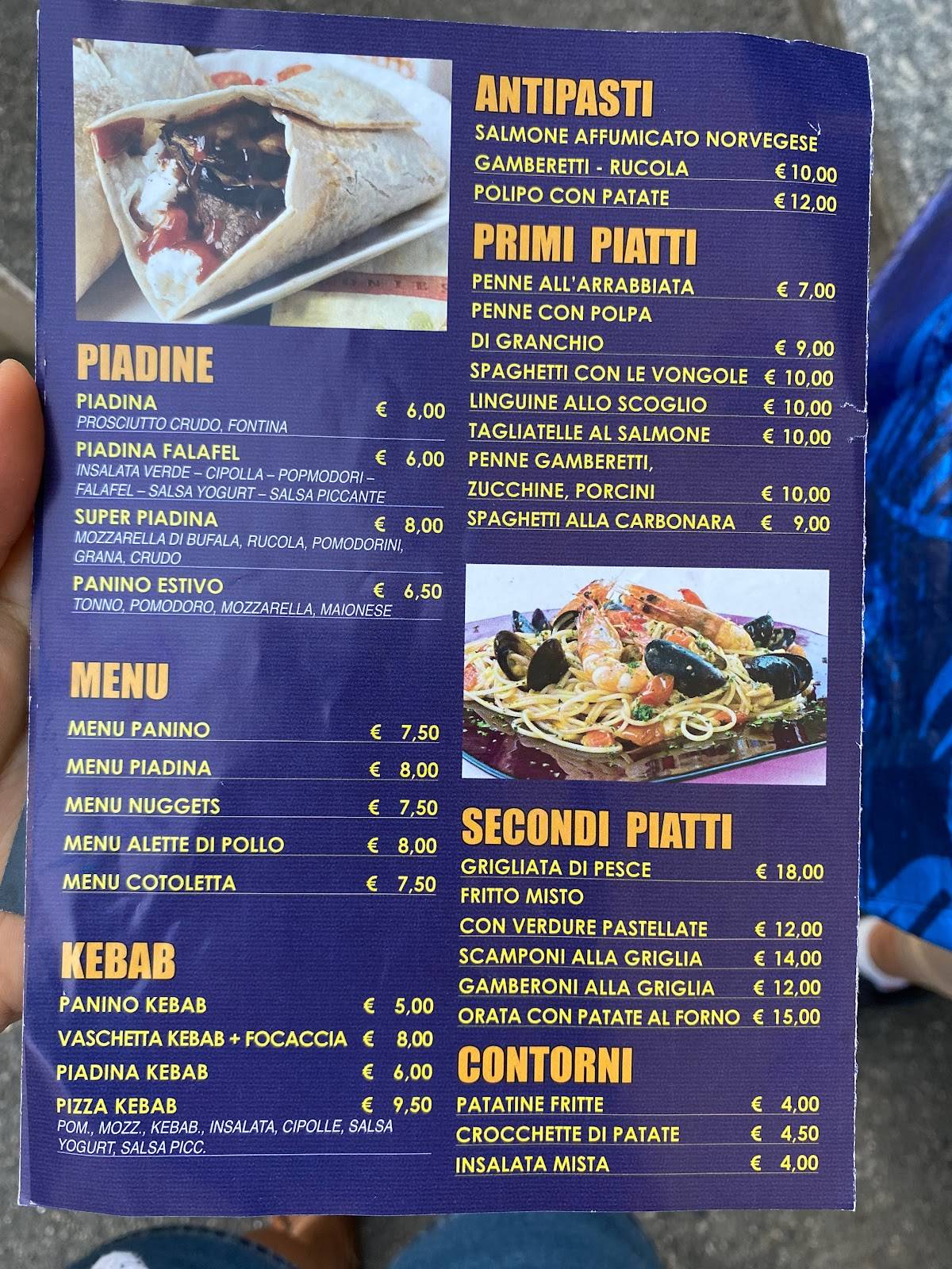 Menu di Pizzeria Il Granchio 