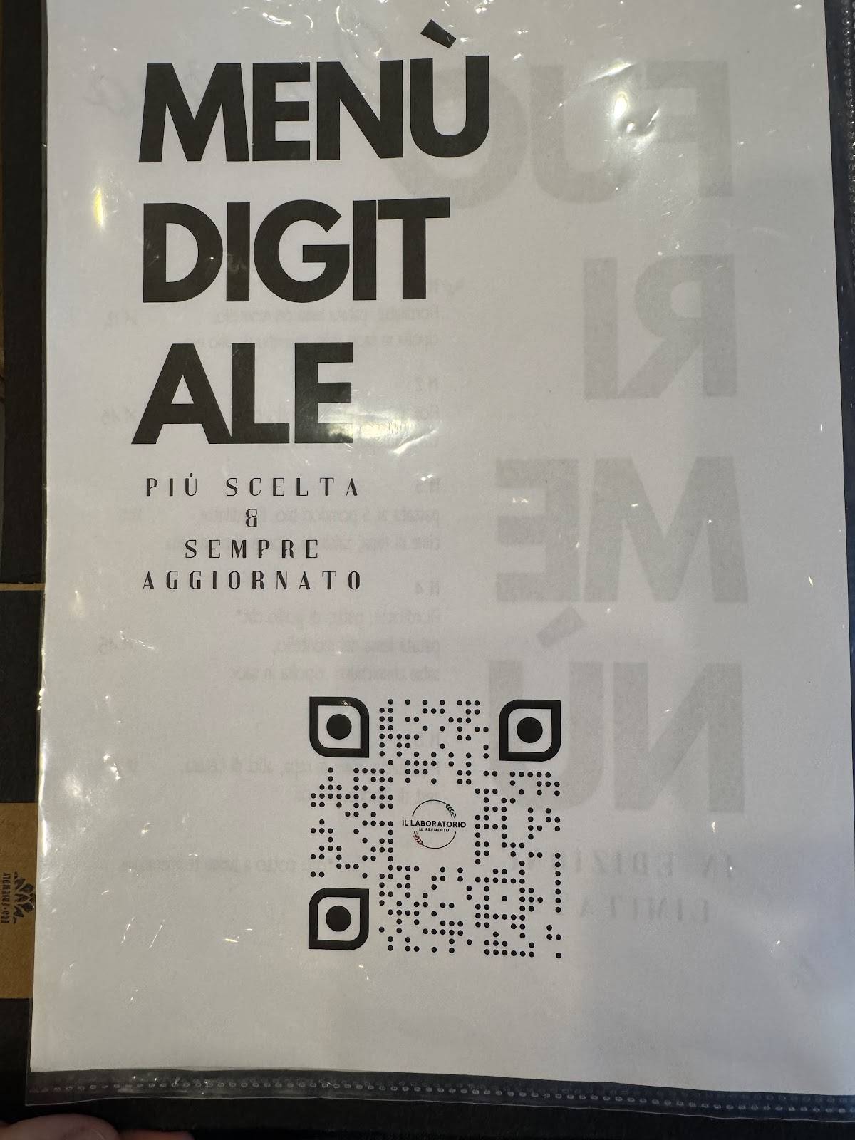 Menu di Il Laboratorio 