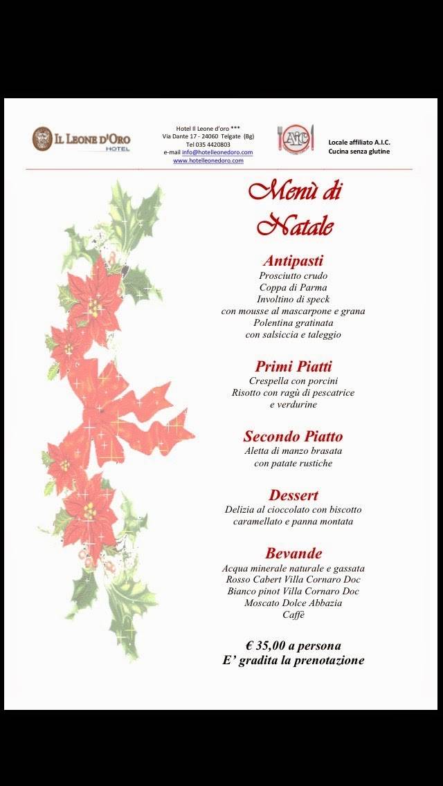 Menu di Ristorante Il Leone d'Oro 