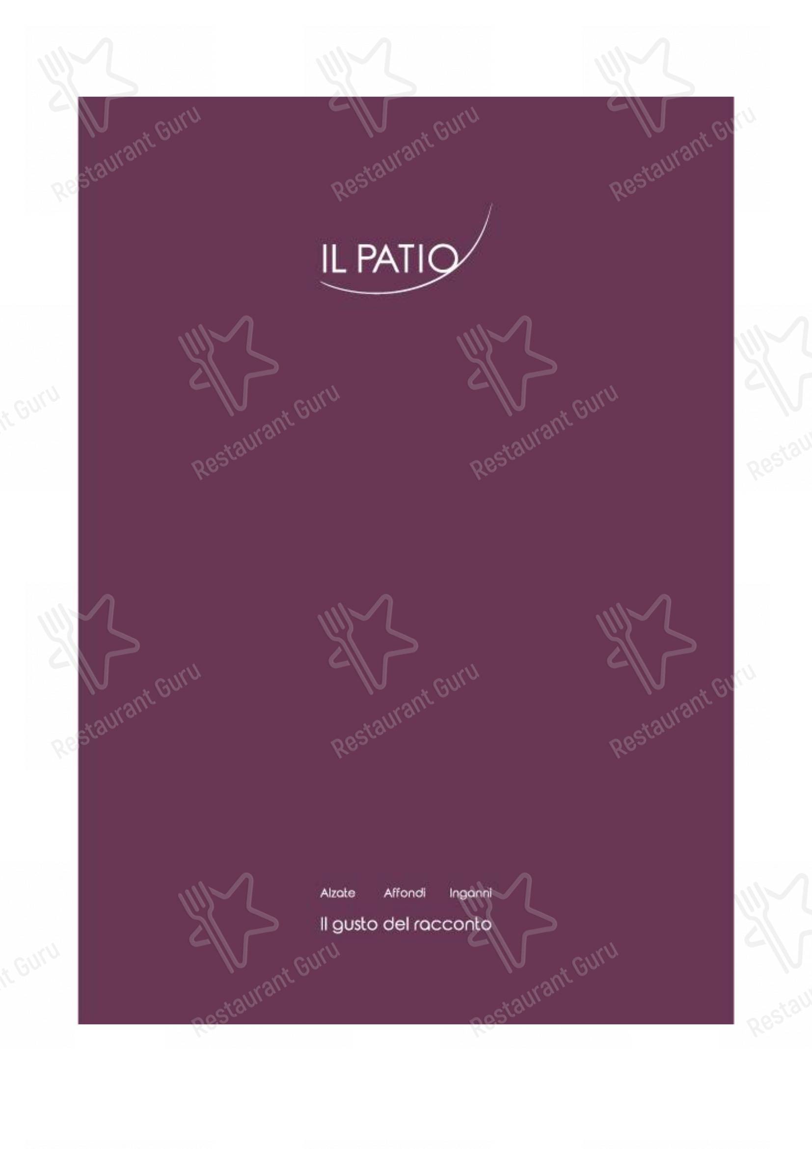 Ночное меню per Il Patio ristorante