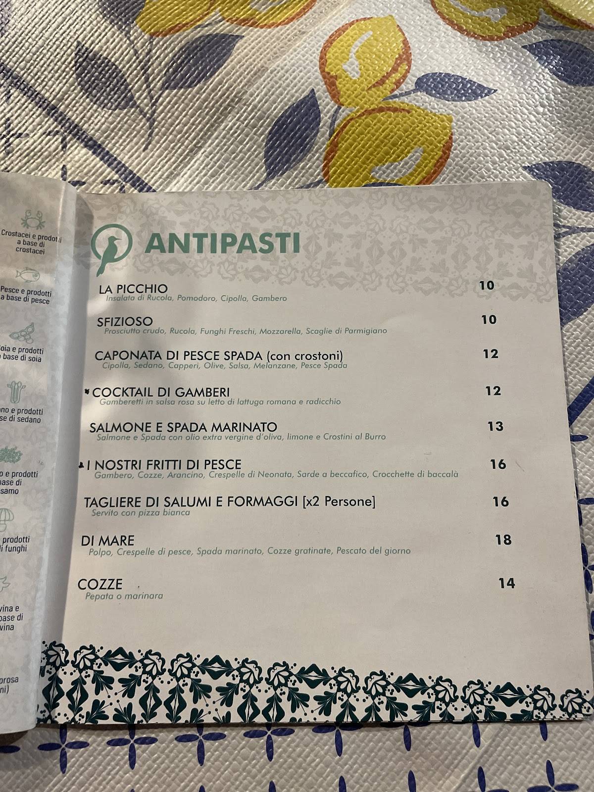 Menu di Il Picchio 