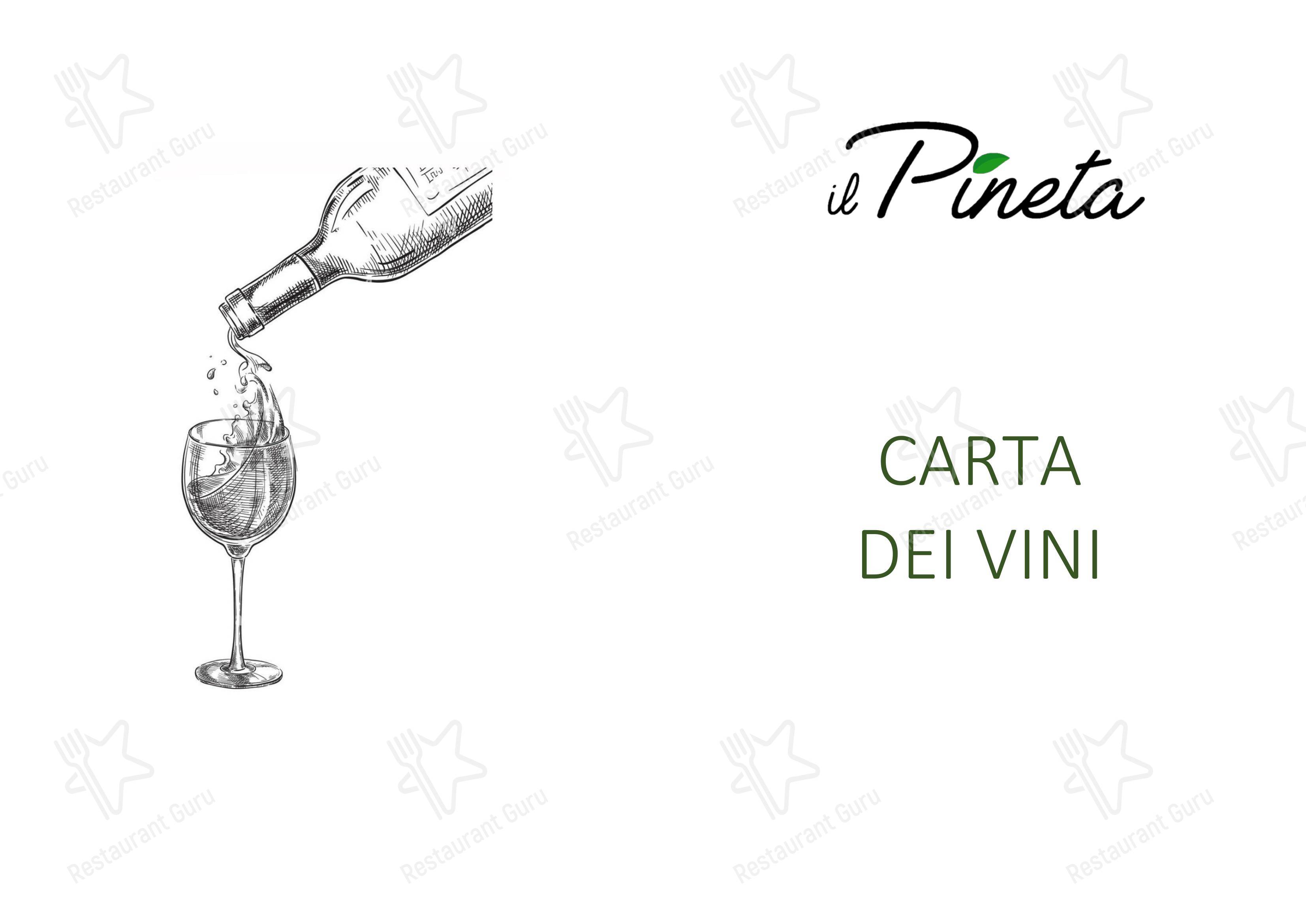Menu bar per Il Pineta in Taranto