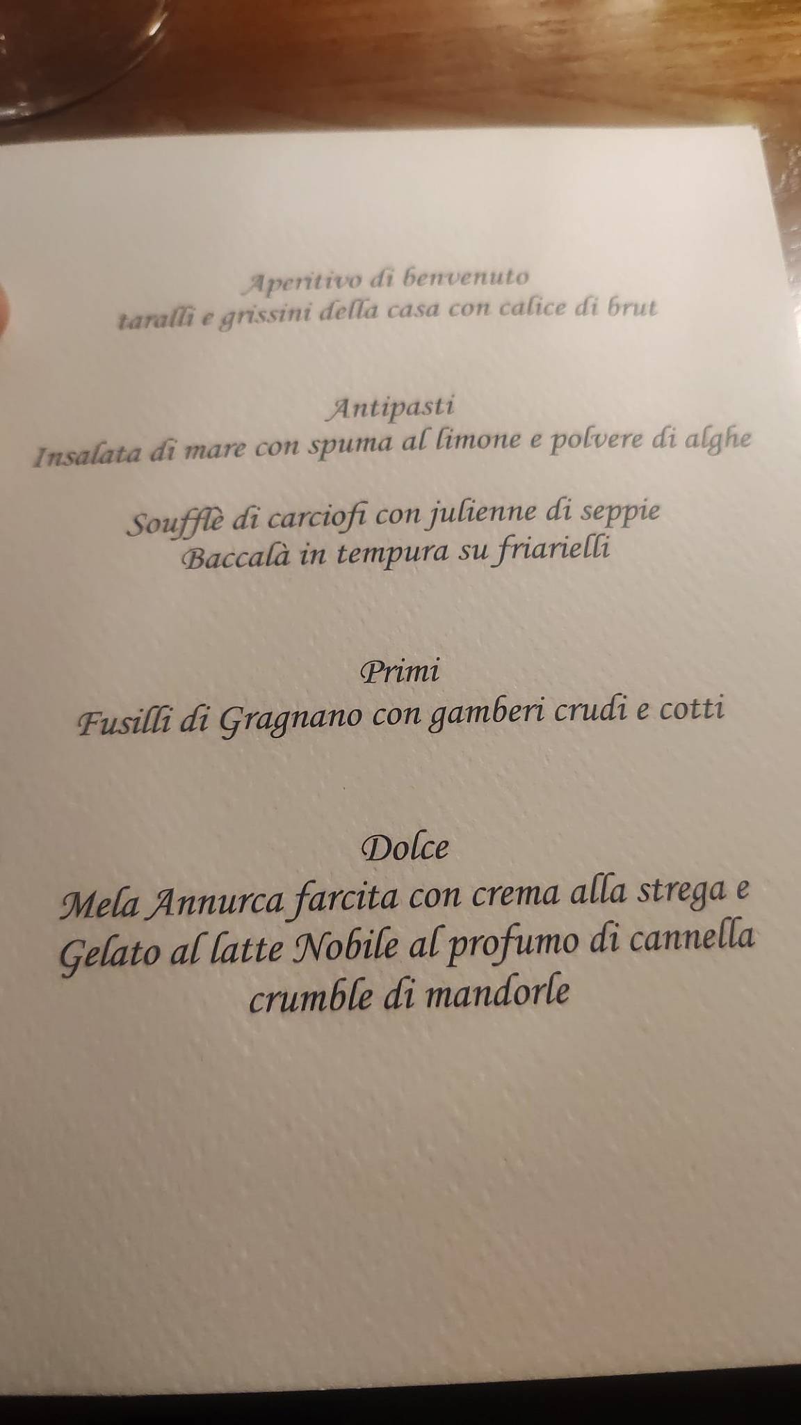 Menu di Il Ristorantino dell'Avvocato 