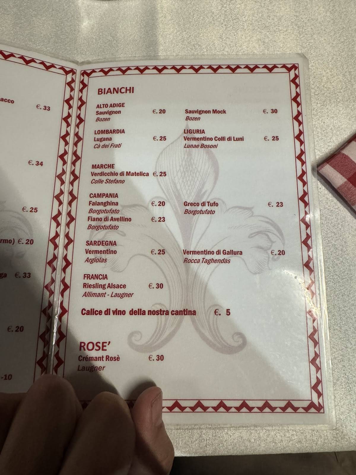 Menu di Il Rondò antica osteria con scrocchia 