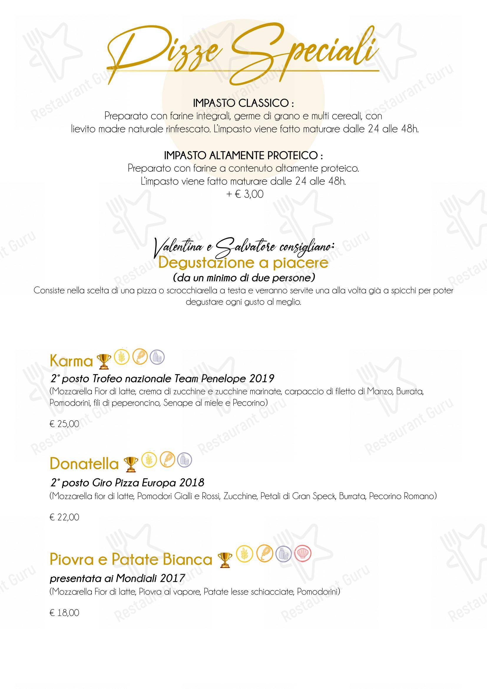 Menu di Al Posto Giusto - da Valentina e Salvatore - Menu