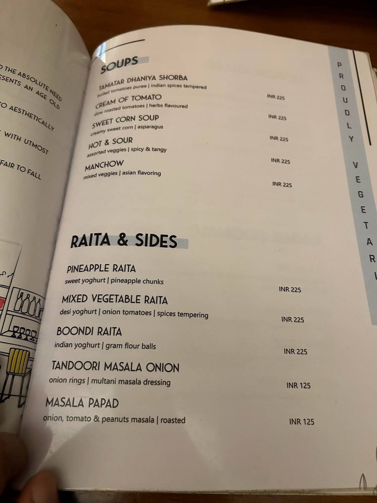 Indus Flavour menu