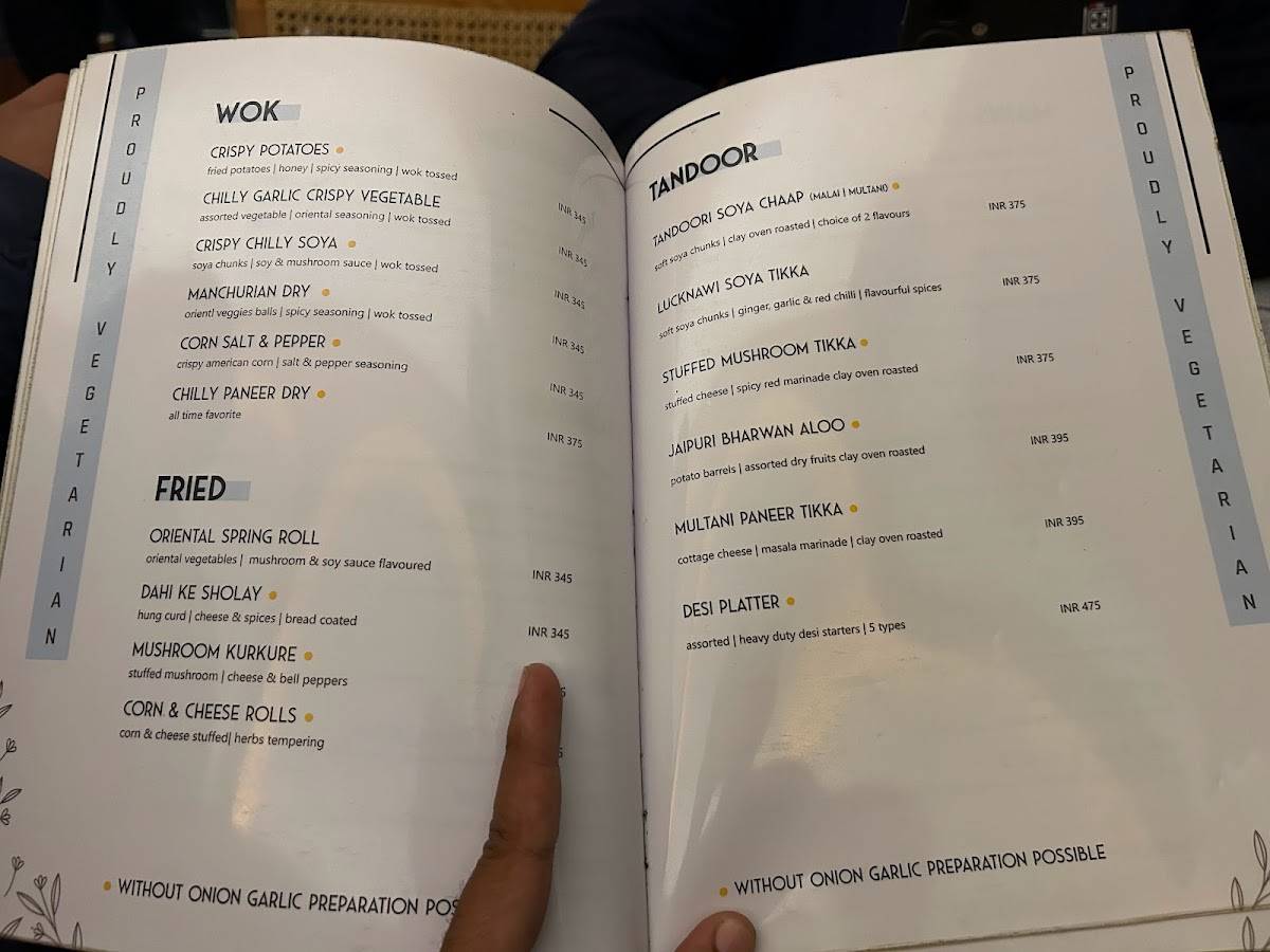 Indus Flavour menu