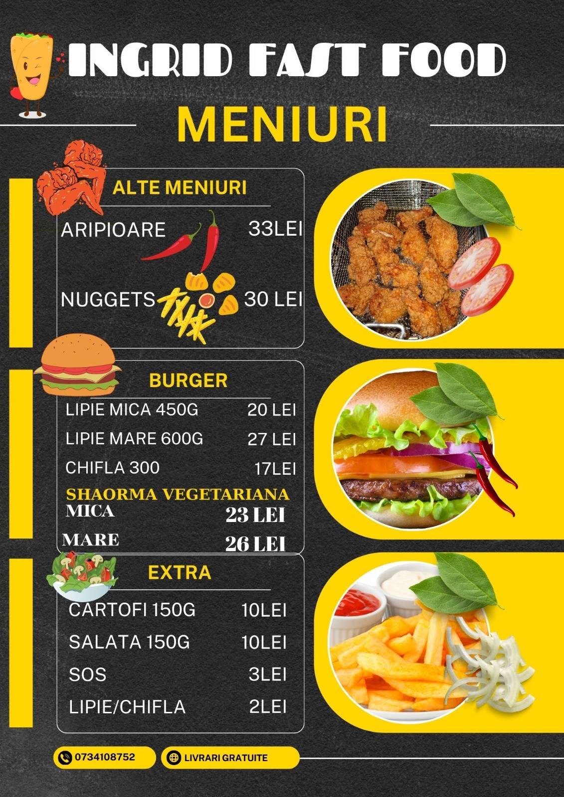 Menu de Ingrid Fast Food