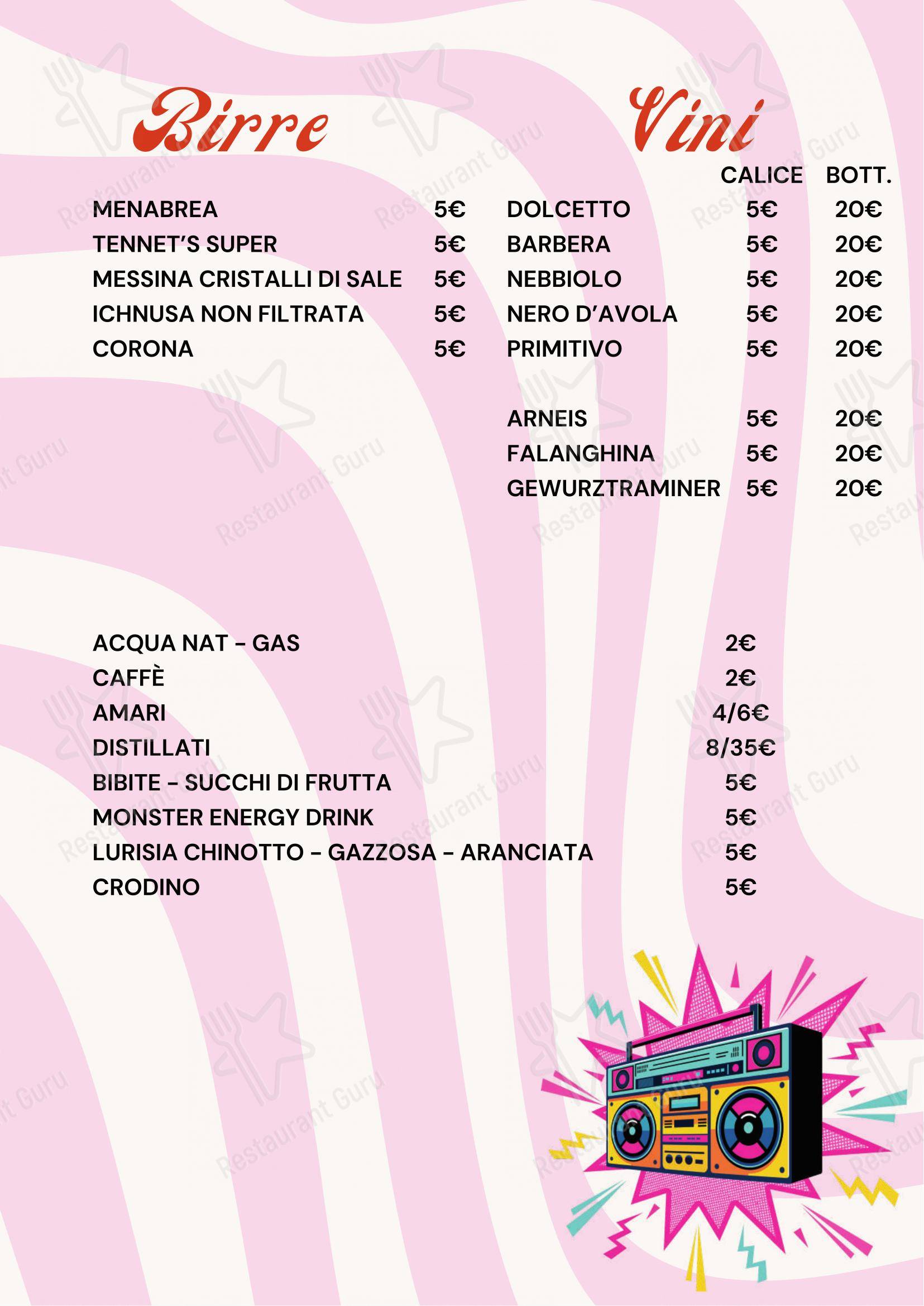 Menu per Inside Torino Cocktail Bar pub & bar