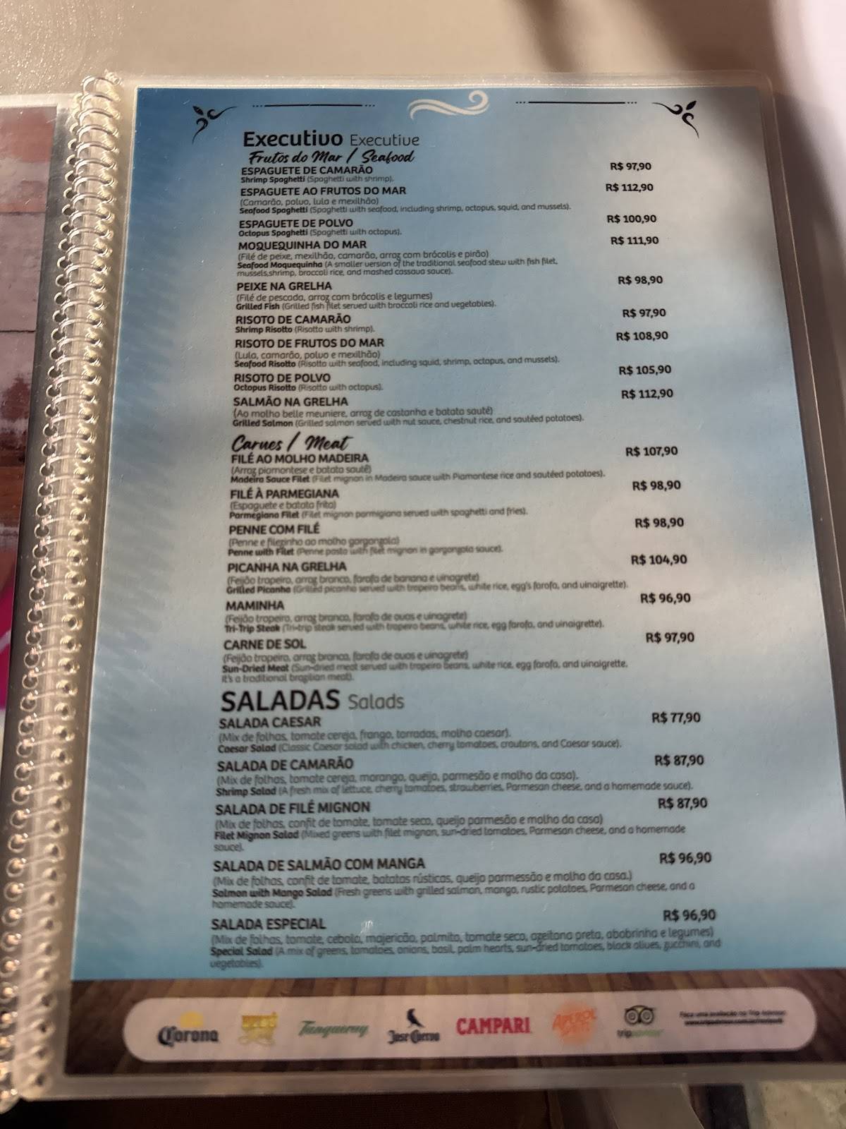 Caldinho do Nenen - Porto de Galinhas cardápio