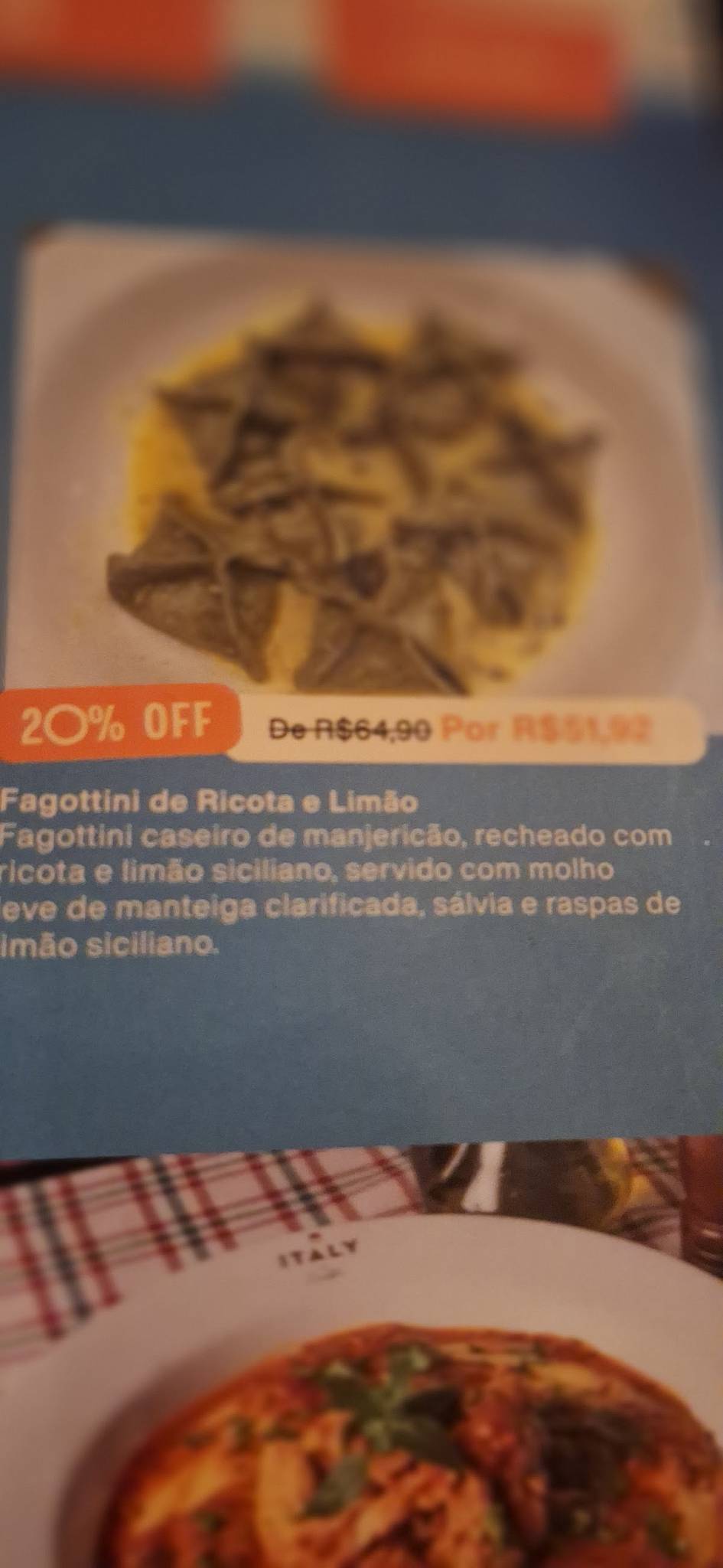 Italy Caffé Juvevê cardápio