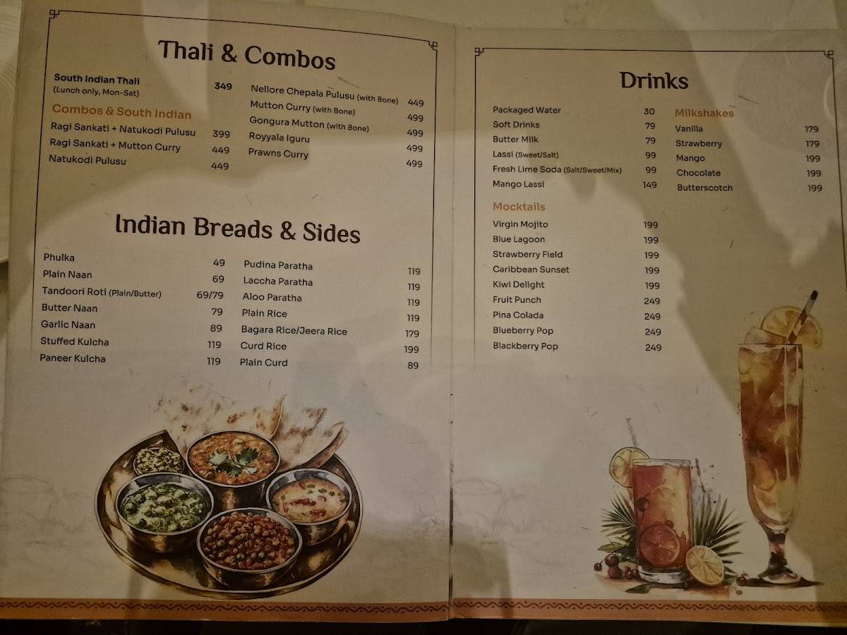 Itihaas Restaurant and Banquets menu