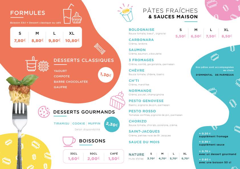 Menu de It's Pasta Time