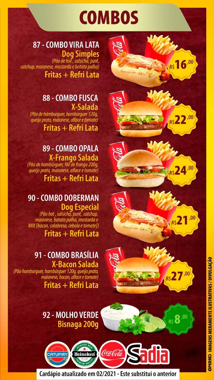 Jacoia lanches cardápio