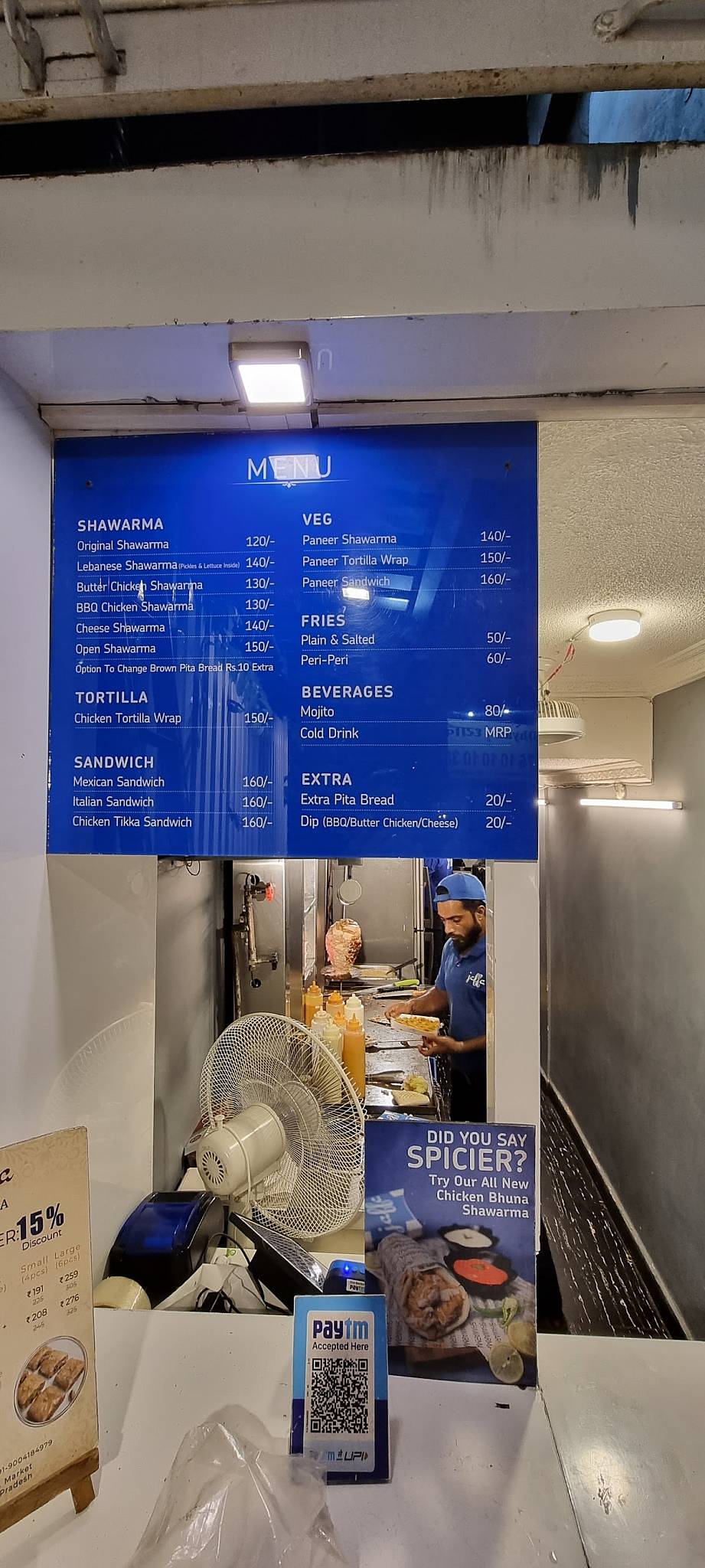 Jaffa Shawarma menu