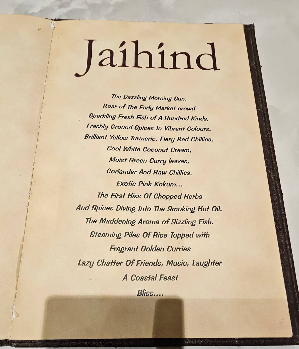 Jai Hind Lunch Home, Bandra East menu