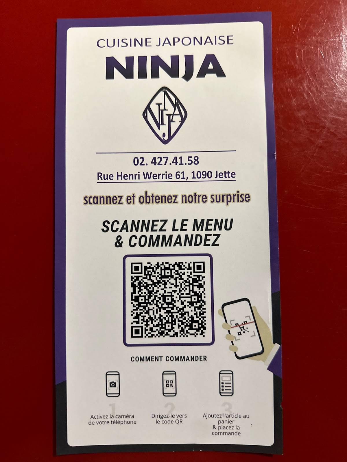 Menu de Ninja
