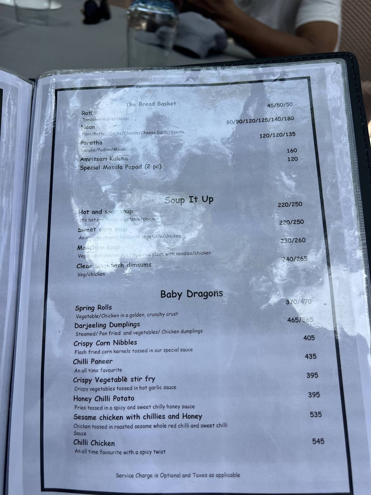 On The Rocks menu