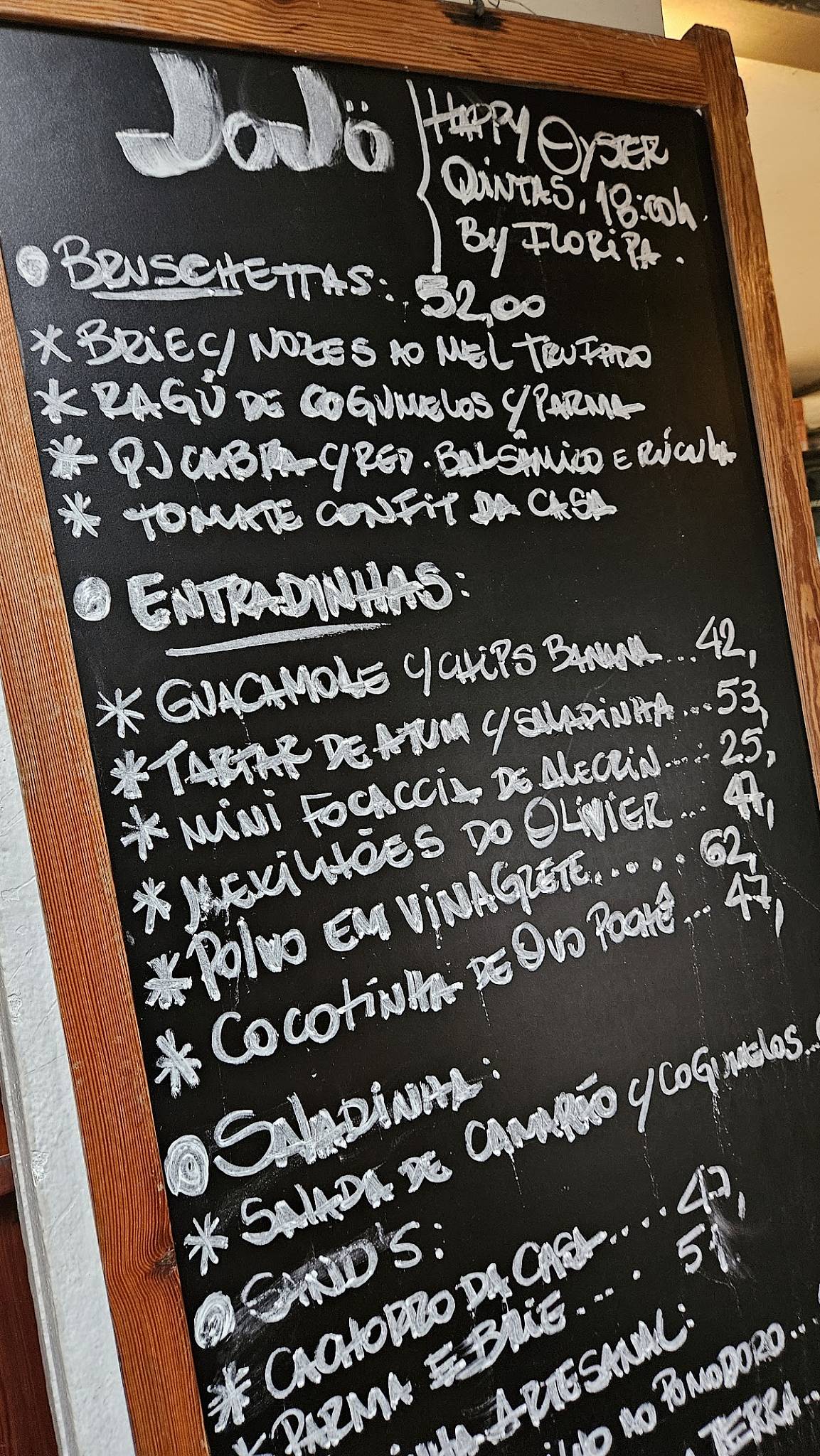 Jojô Café Bistrô cardápio