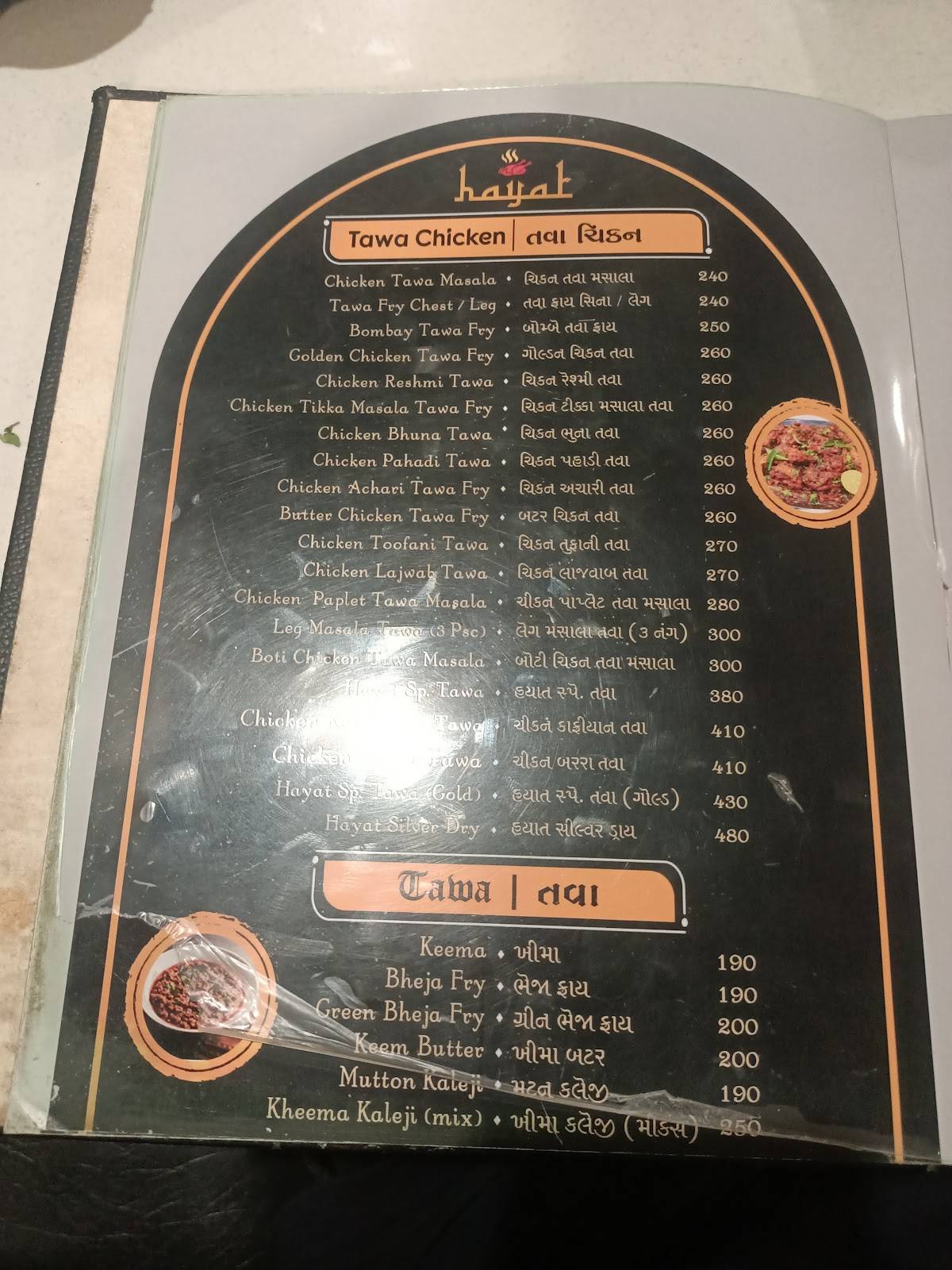 Hayat Resturant (Non.veg N veg) menu