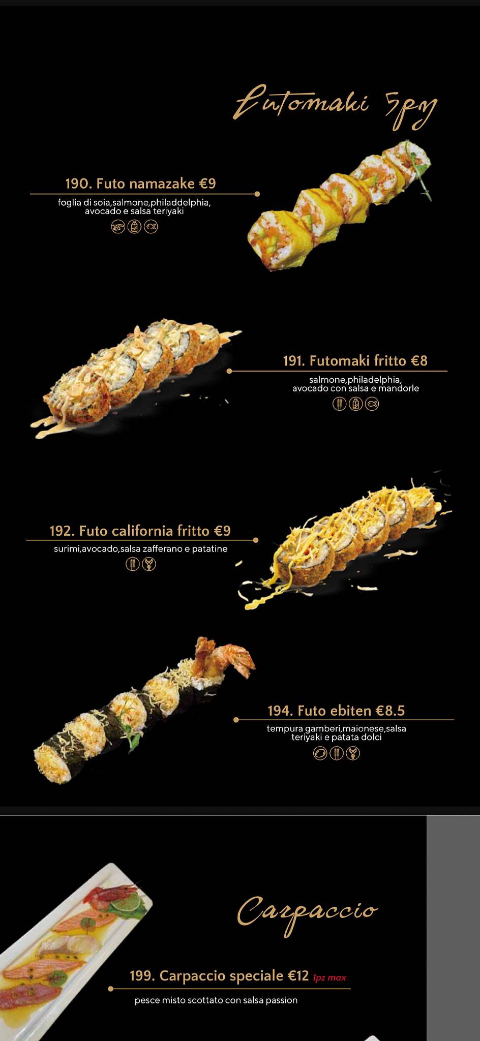 Menu di Kami Sushi 