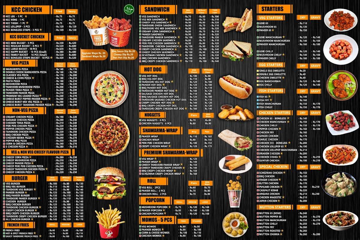 KCC Family Restaurant - Gudiyattam menu
