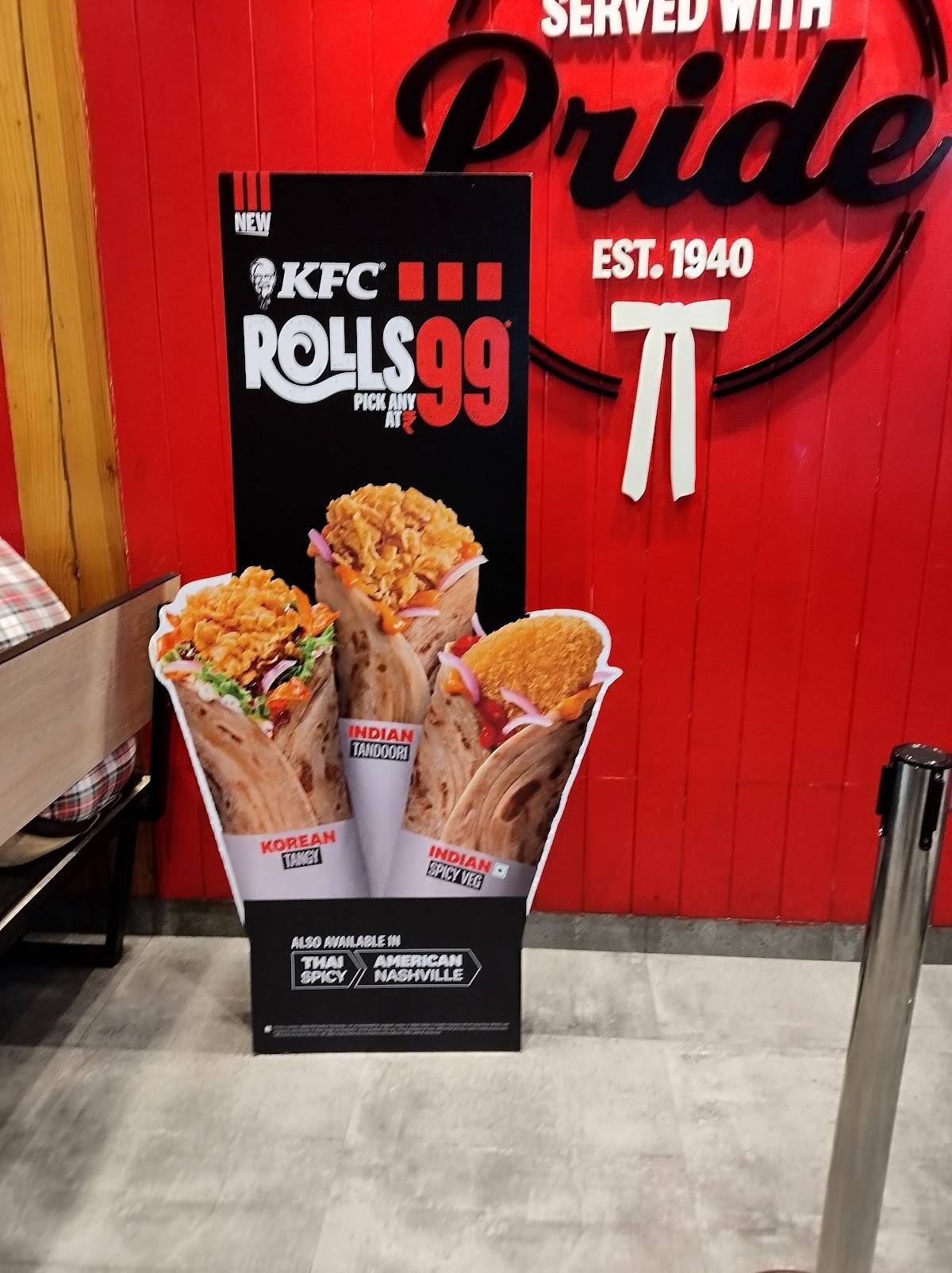 KFC menu