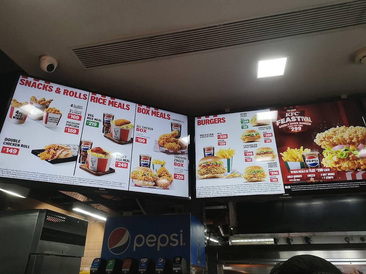KFC menu