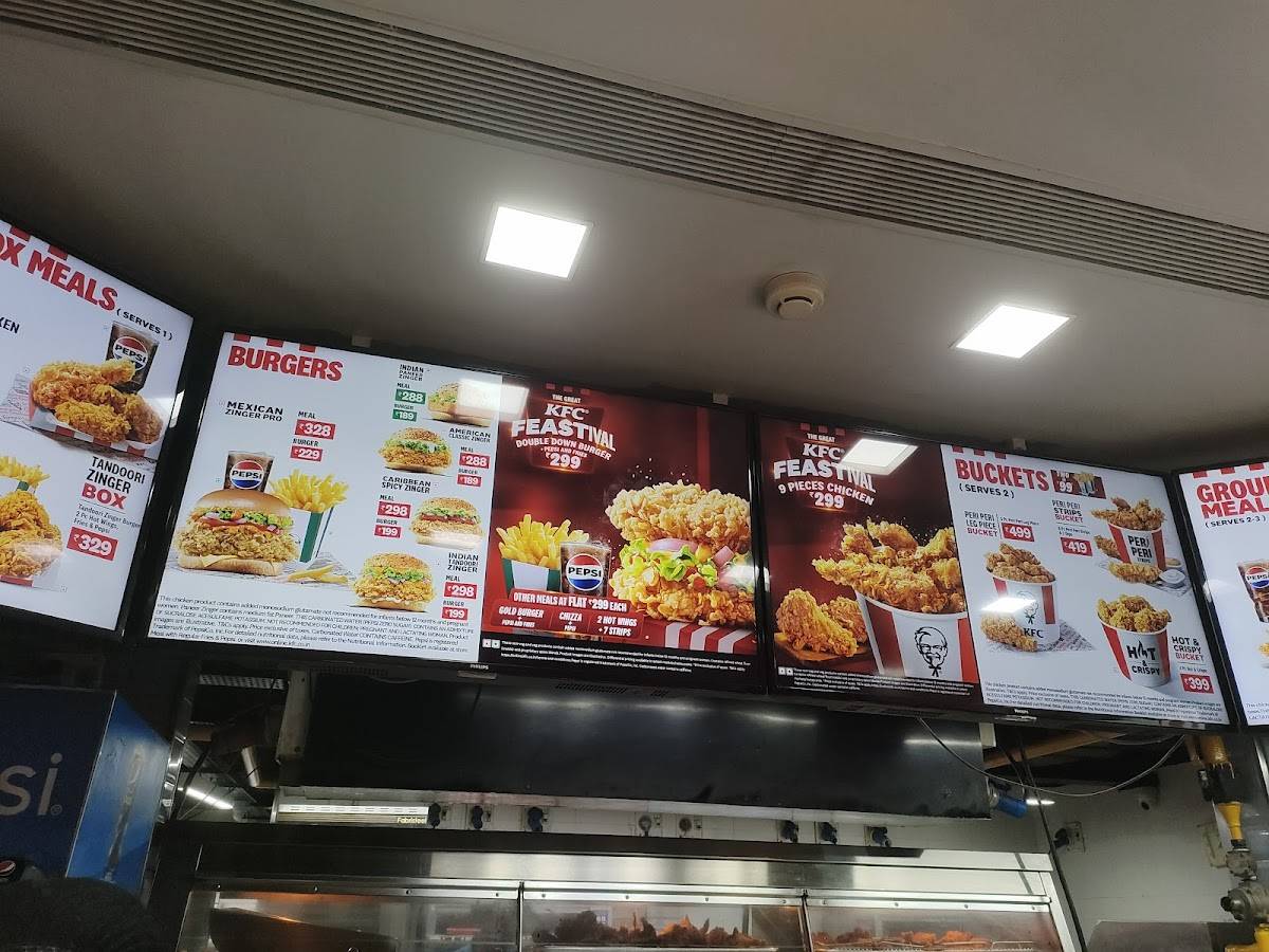 KFC menu