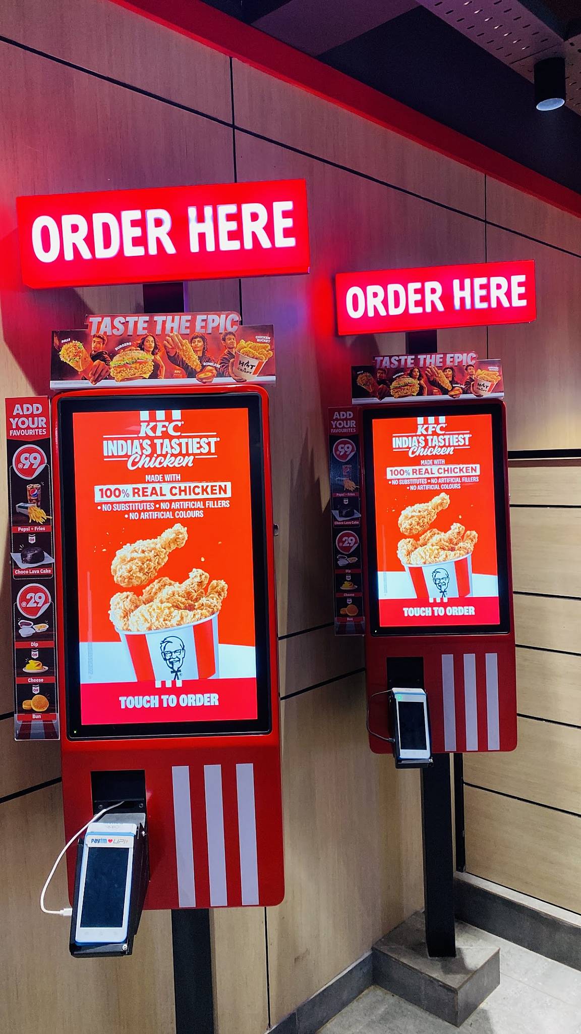 KFC menu