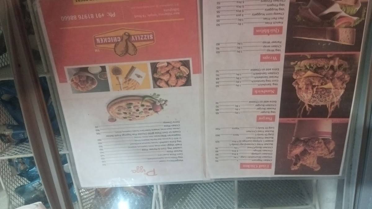 KFC menu