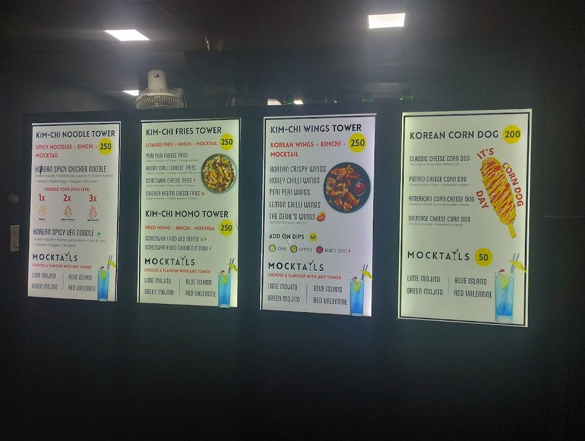KIM-CHI Tower menu