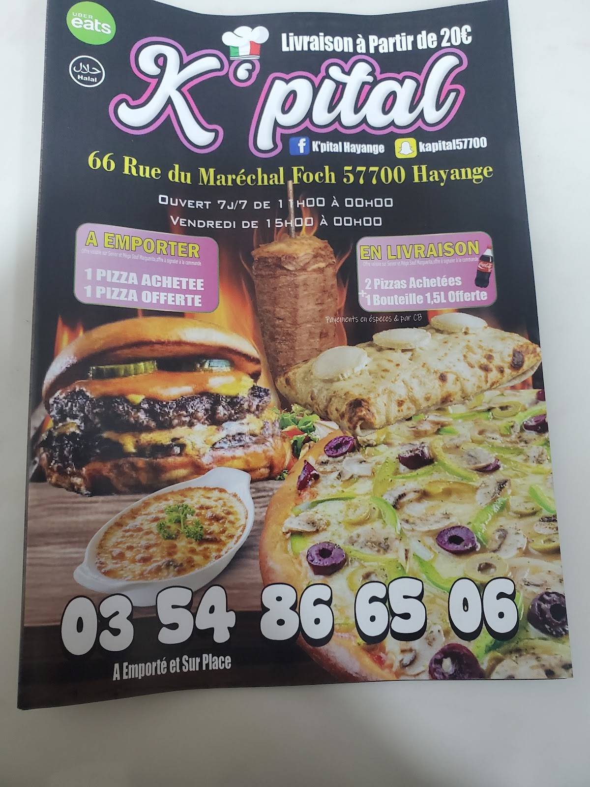 Menu de K'PITAL