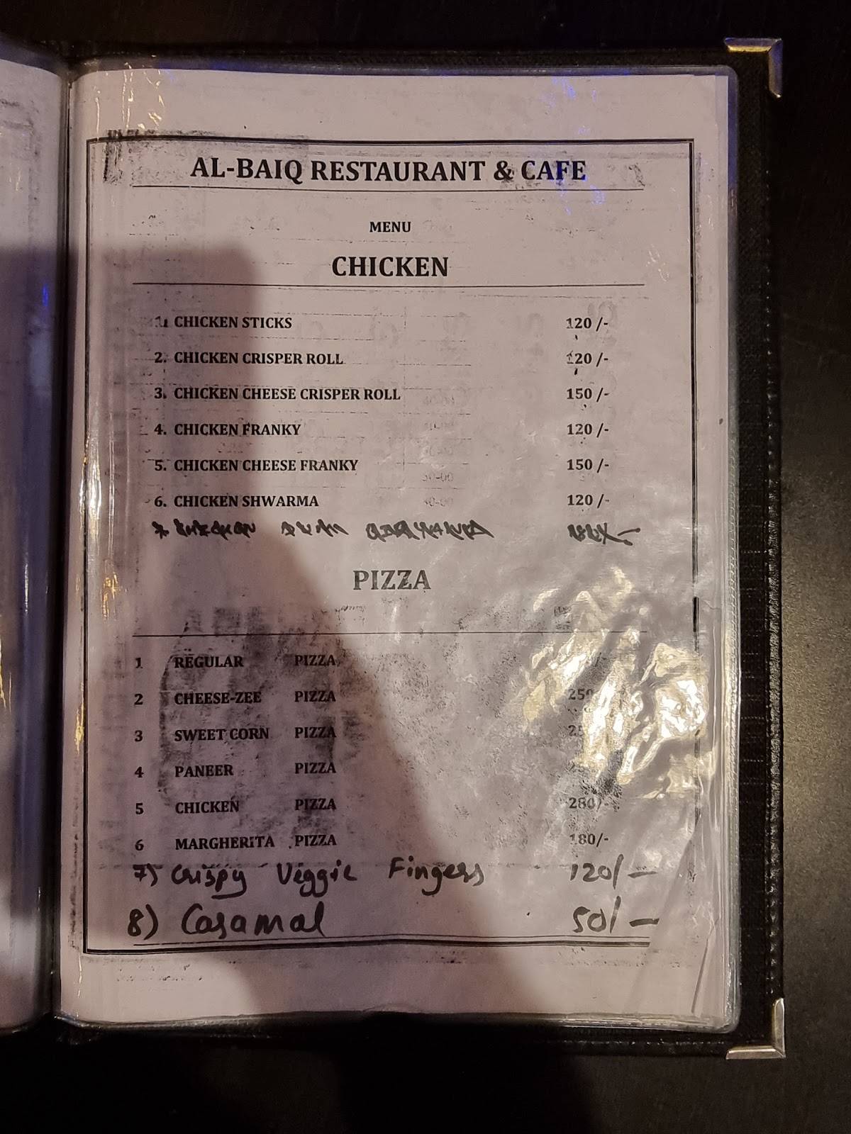K.F.C AL-BAIQ menu