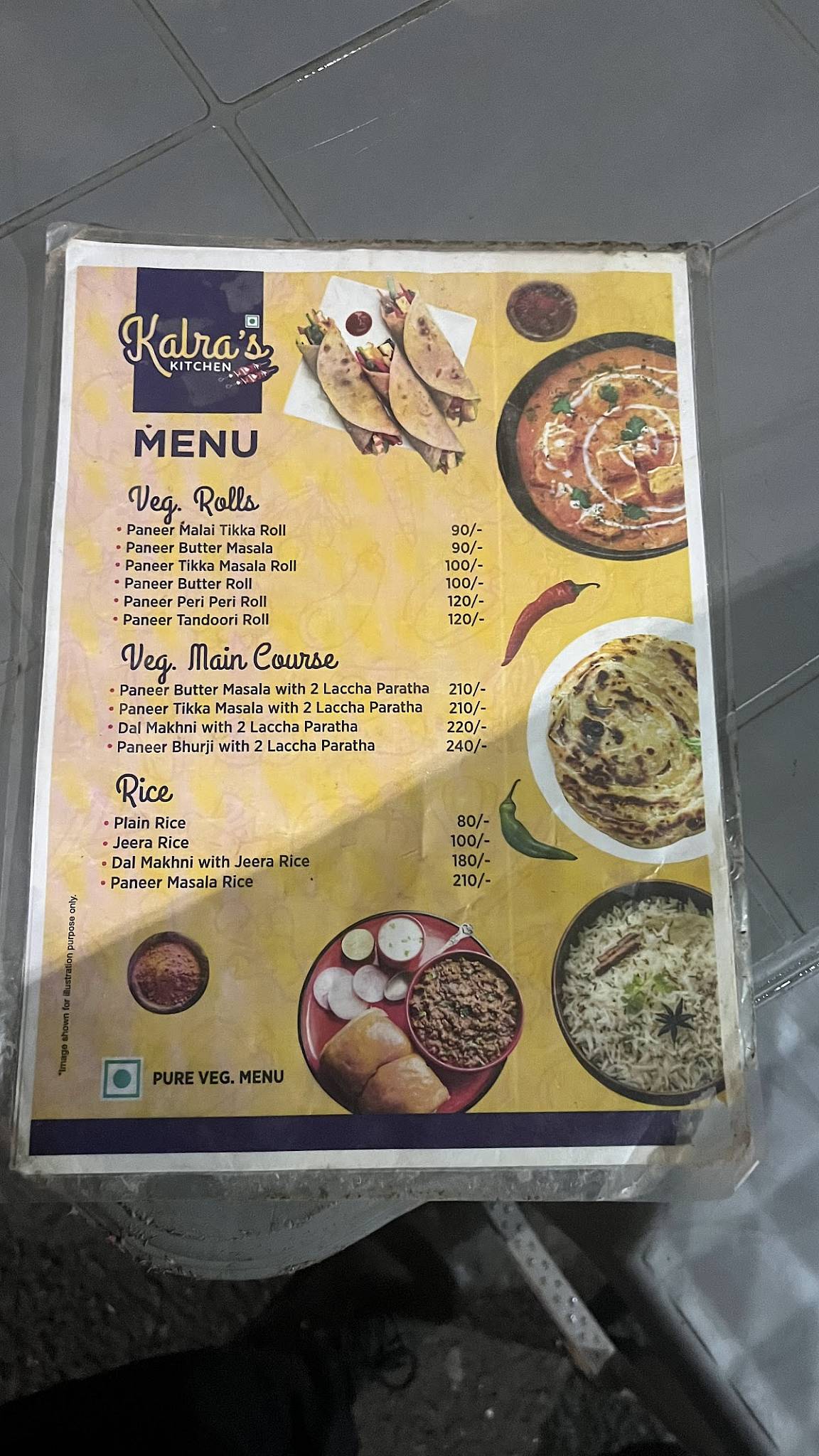Kalra’s Kitchen menu