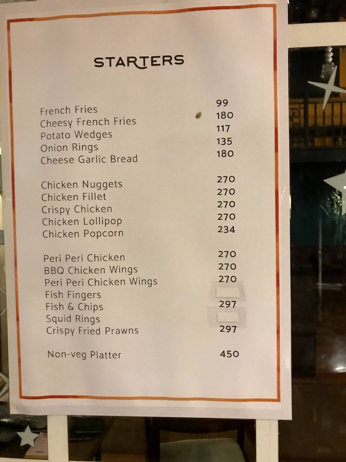 Menu at Sahib's Grill Kitchen, Kannur, Amu Sahibs Bangalow