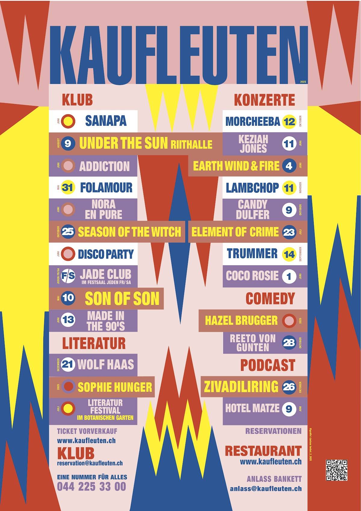 Menu di Kaufleuten Restaurant (Kultur, Anlässe und Bankett) 