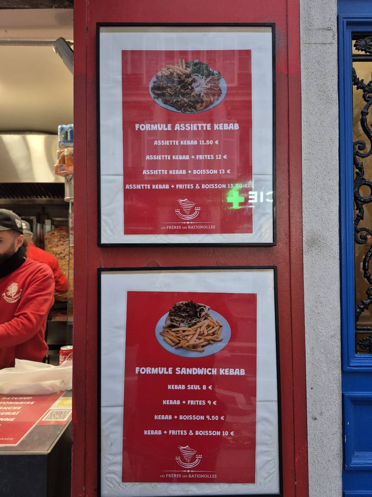 Menu de Kebab des Batignolles