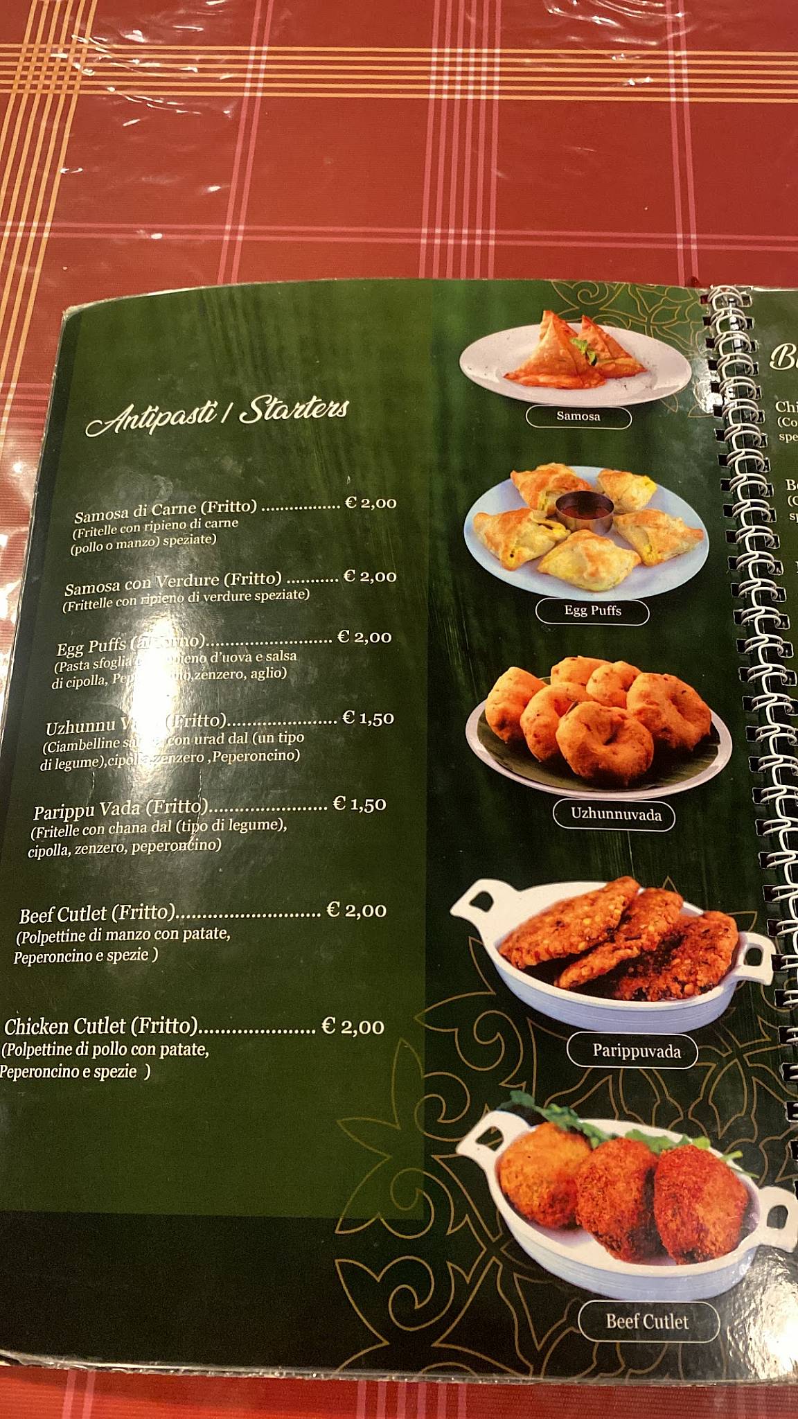 Menu di Kerala Restaurant - Indian(south) Cuisine 