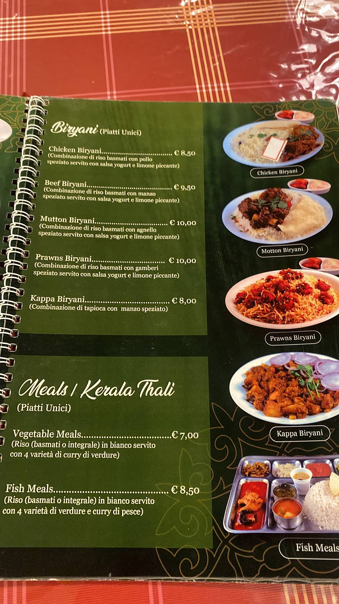 Menu di Kerala Restaurant - Indian(south) Cuisine 
