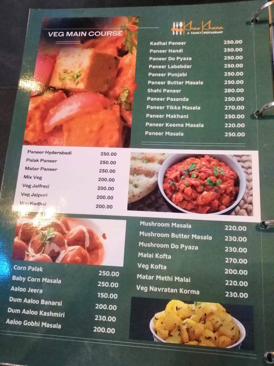 Khao Khana Dine In (Restaurant) menu
