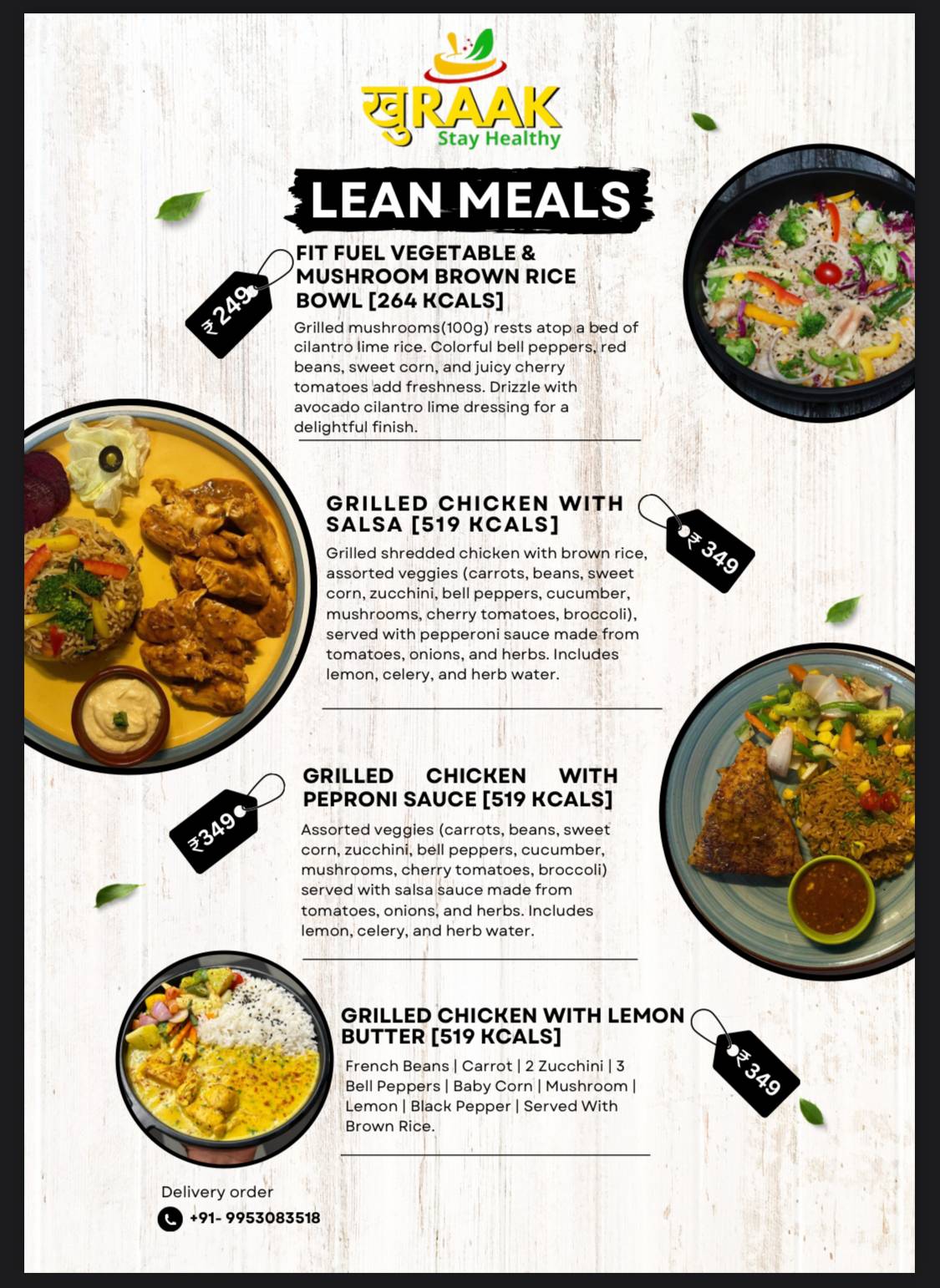 Khuraak Stay Healthy menu